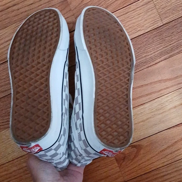 Vans Cherkerboard Pattern High Top Sneakers Dusty Lilac & White ■ Women's Size 7 - Picture 9 of 13